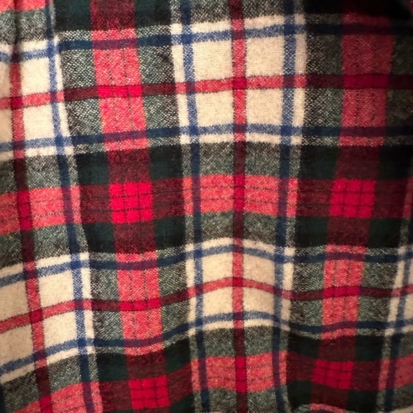 Men’s Pendleton USA Made Red/White/Blue Heavier Weight Plaid Flannel Size Large - Picture 2 of 3
